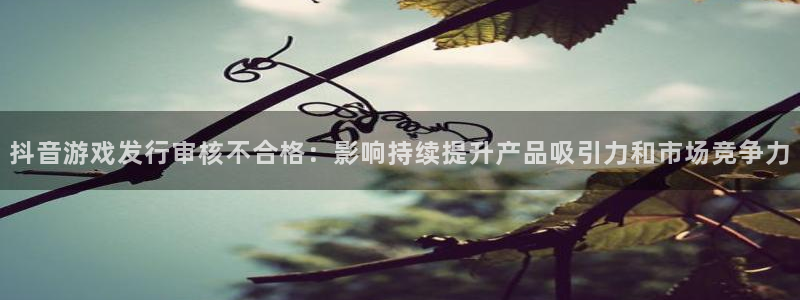 法国bg大游官网：抖音游戏发行审核不合格：影响持续提升产品吸引力和市场竞争力